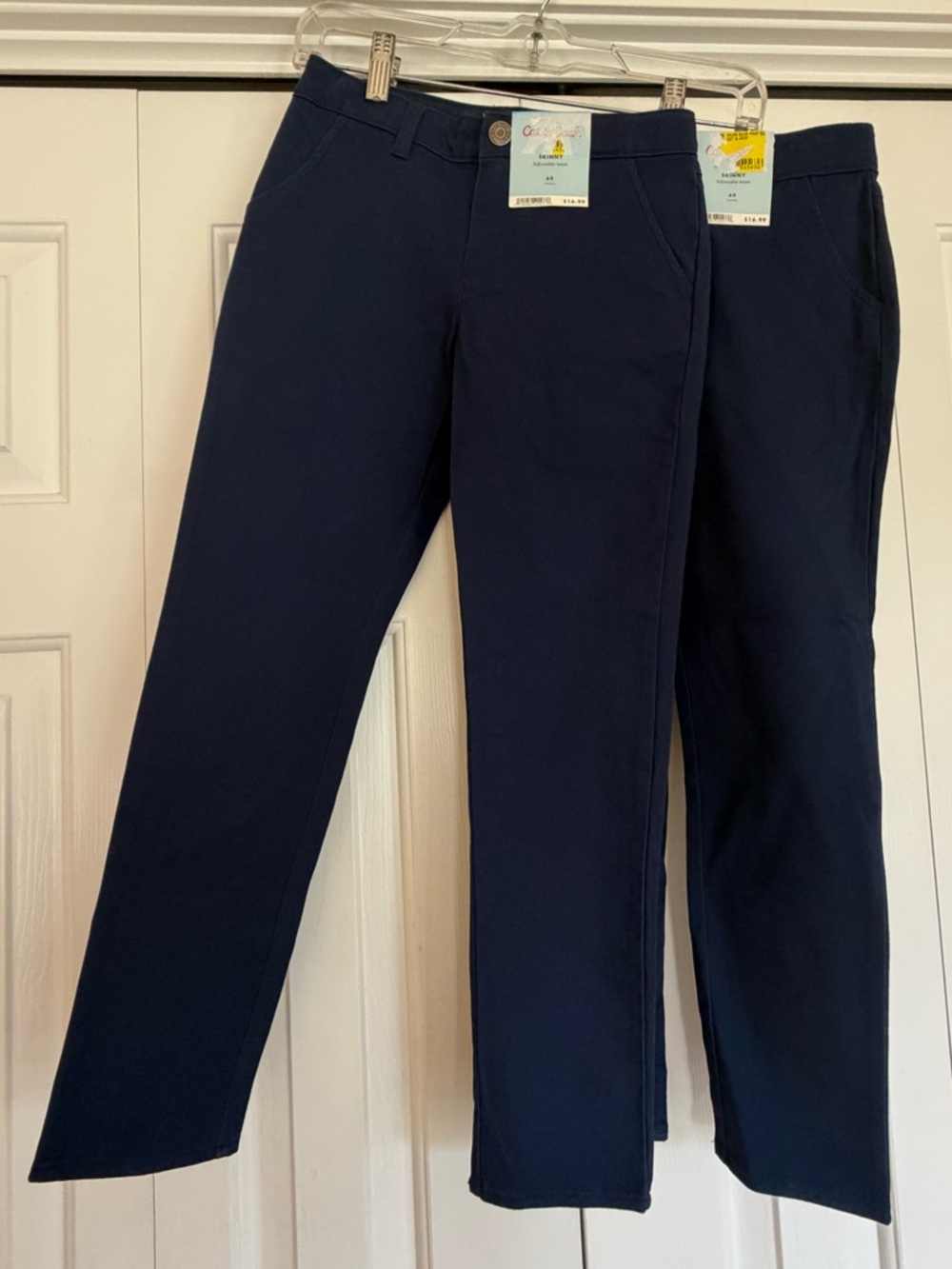 Blue Skinny Twill Pants by Cat & Jack. Bundle of 2. School Uniform or ?? Size 6X